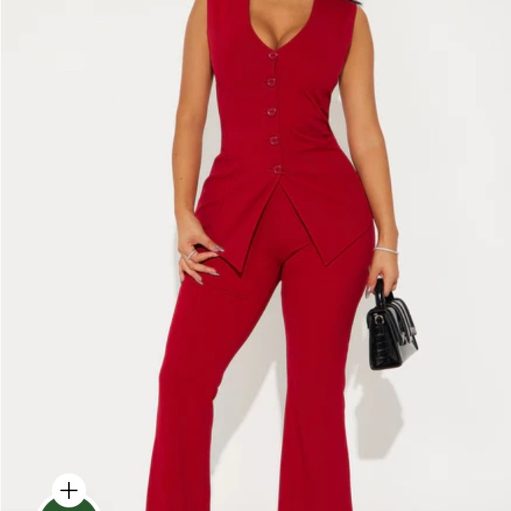 Fashion Nova Red Women's vest set